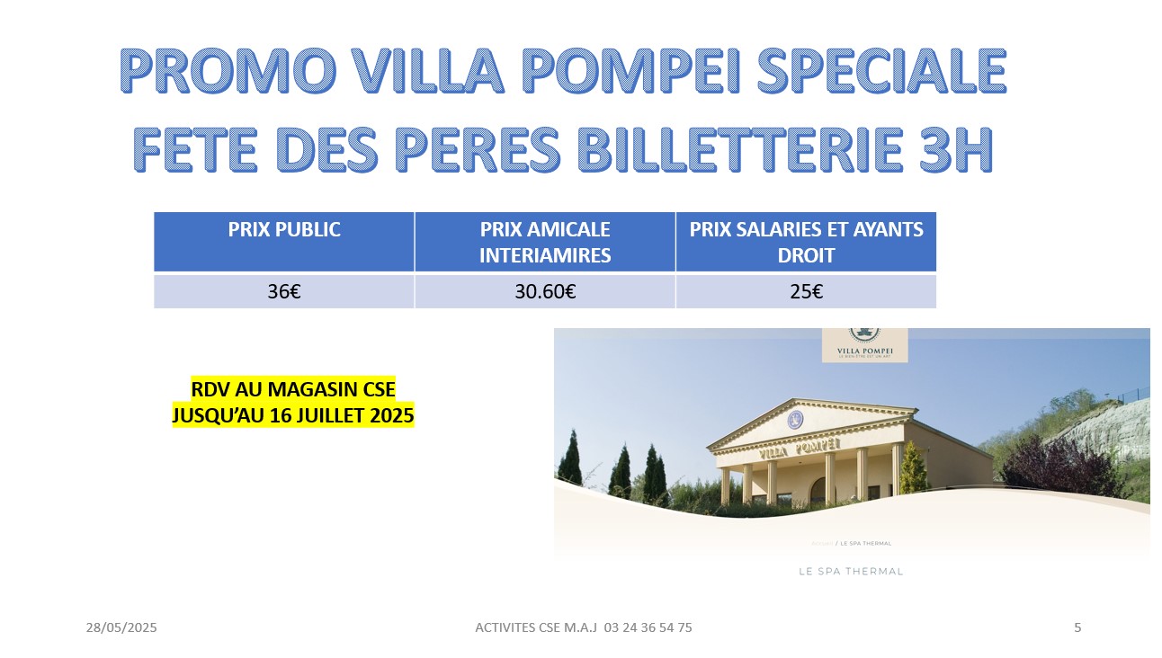 SPECIALE FETE DES PERES