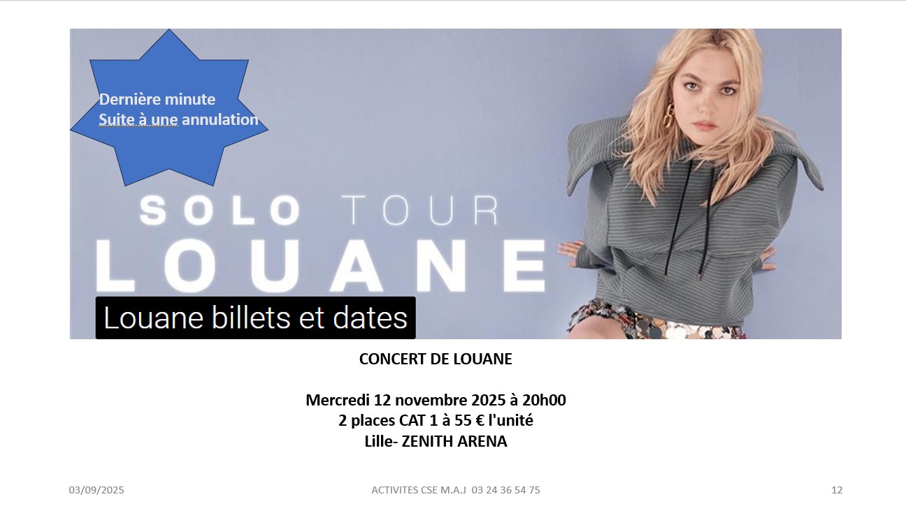CONCERT DE LOUANE