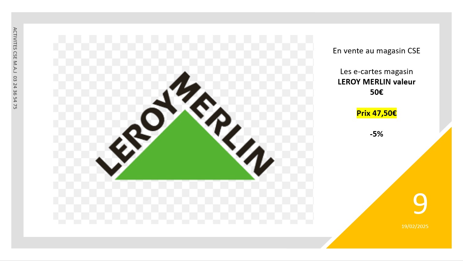 carte magasin Leroy merlin