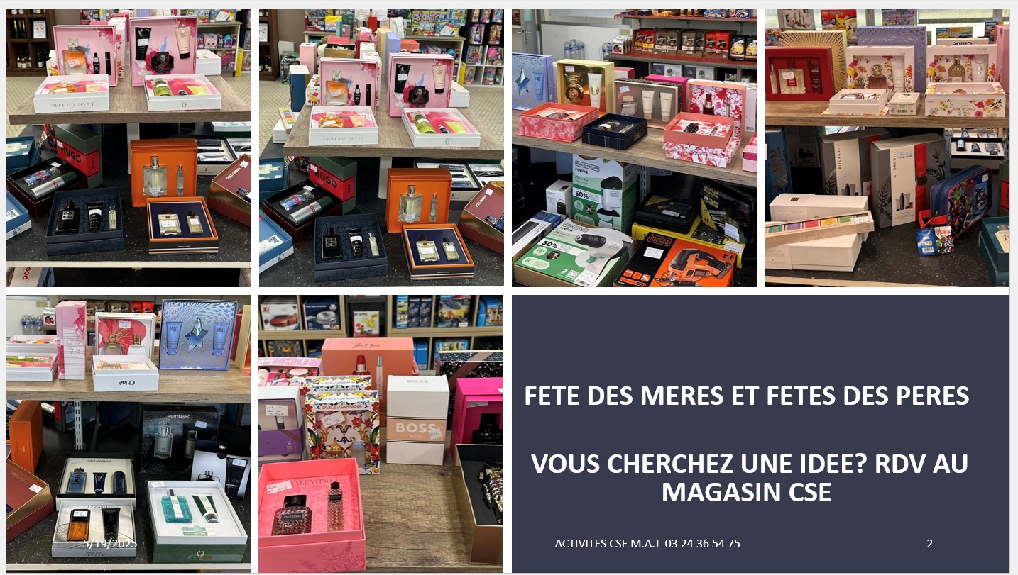 RDV AU MAGASIN CSE POUR UNE IDEE CADEAU