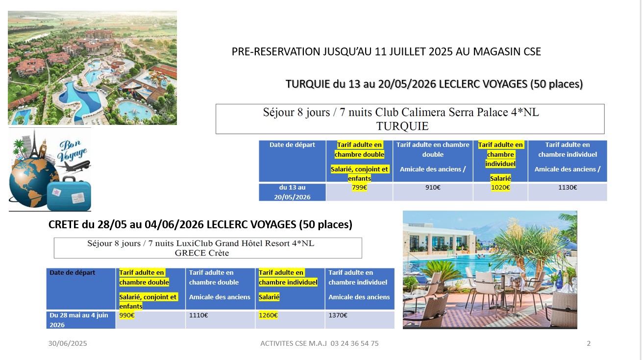 VOYAGES 2026