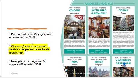 Partenariat Rémi Voyages pour les marchés de Noël 