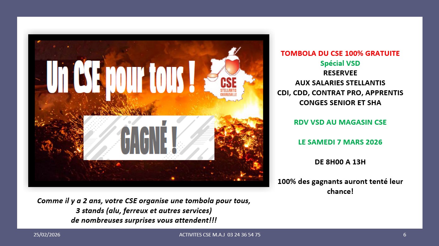 TOMBOLA DU CSE