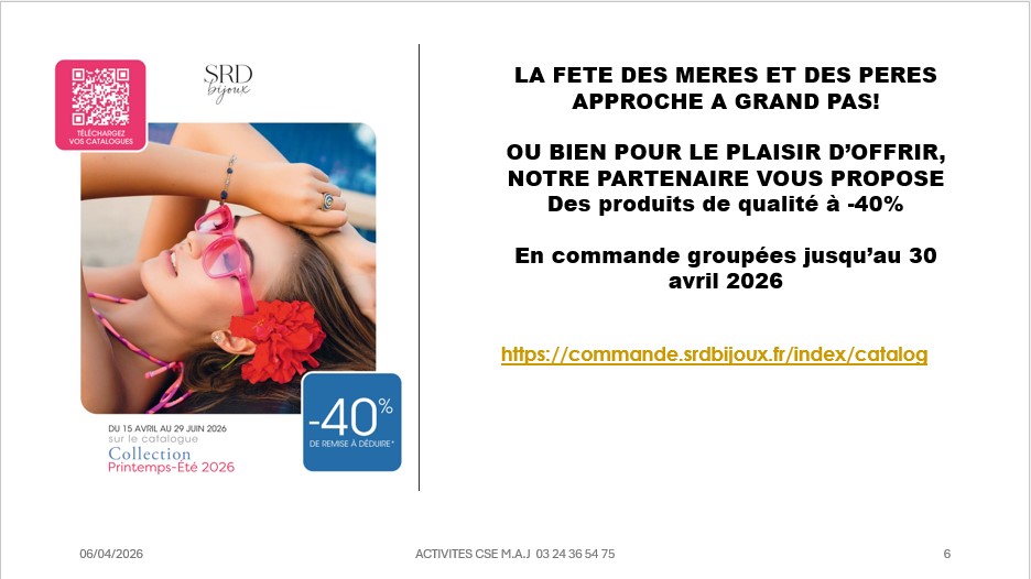 LA FETE DES MERES ET DES PERES APPROCHE A GRAND PAS!